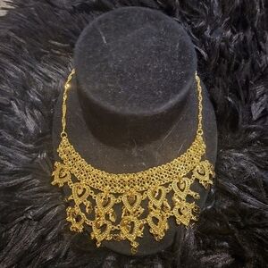 Elegant 21kgp Dubai Jewelry Gold Heart Necklace